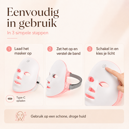Gebruiksaanwijzing van het PureGlow LED-gezichtsmasker