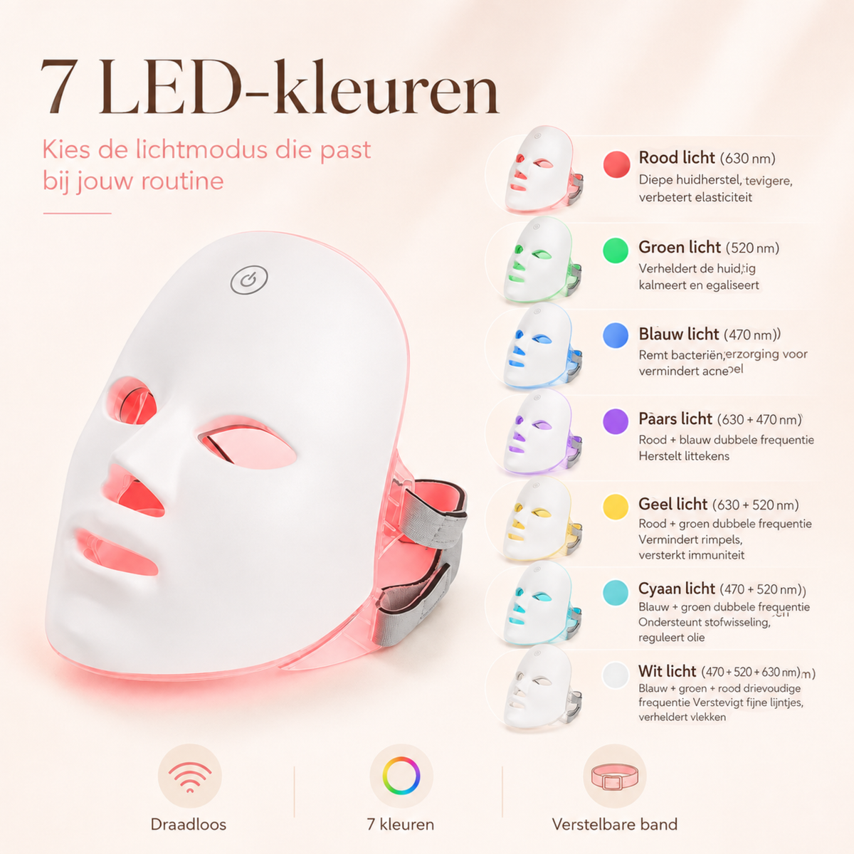 PureGlow LED-Gezichtsmasker